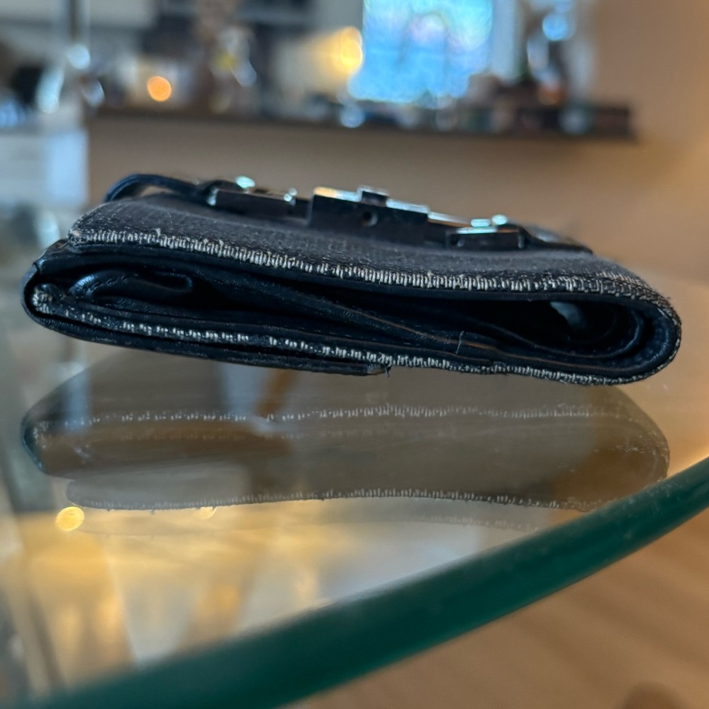 Gucci Jackie Demin Monogram Canvas Bifold Wallet with Vintage Piston Closure - Picture 10 of 13